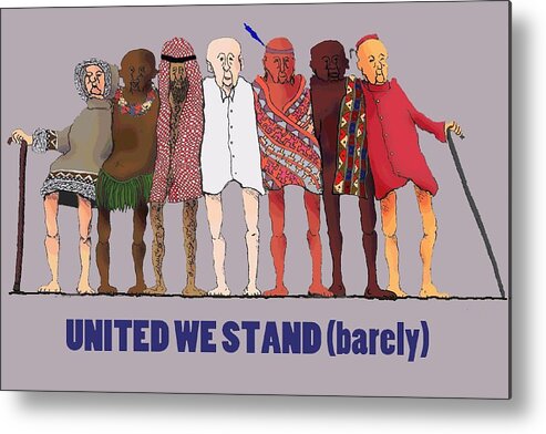  Metal Print featuring the digital art United We Stand #1 by R Allen Swezey