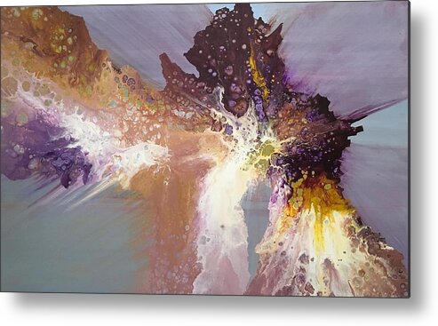 Abstract Metal Print featuring the painting Unity by Soraya Silvestri