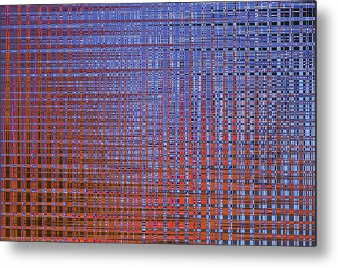 Abstract Metal Print featuring the photograph Untitled Abstract with Red and Blue by Ira Marcus