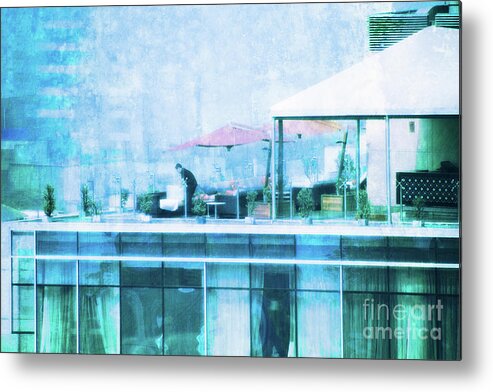 Miraflores Metal Print featuring the digital art Up on the Roof - II by Mary Machare