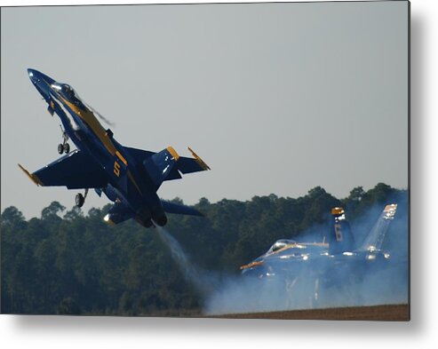 Blue Angels Metal Print featuring the photograph up by Renee Holder