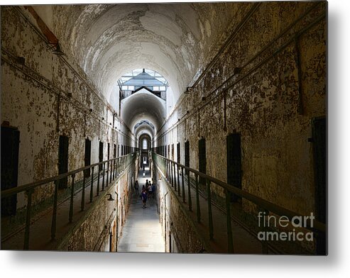 Eastern State Penitentiary Metal Print featuring the photograph Upper Cell Blocks by Paul Ward