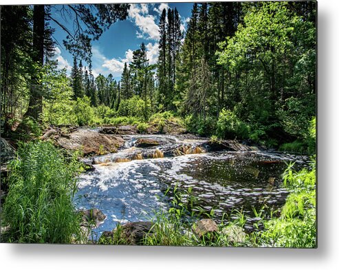 Clouds Metal Print featuring the photograph Upper Tioga Falls by Paul LeSage