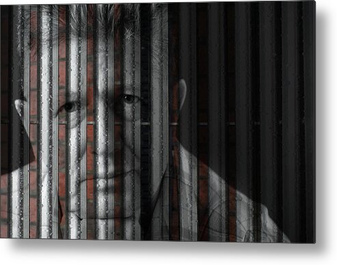 Connected Metal Print featuring the photograph Urban Man by Jean Gill