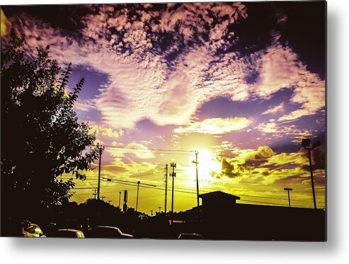 Sunset Metal Print featuring the photograph Urban Sunset #3 by Angela Weddle