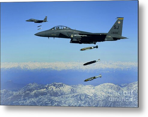 F-15e Strike Eagle Metal Print featuring the photograph U.s. Air Force F-15e Strike Eagle by Stocktrek Images