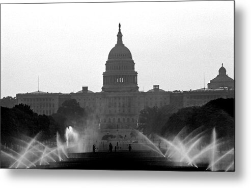 Us Capitol Metal Print featuring the photograph US Capitol on summer morning by Bill Jonscher