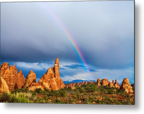 Rainbow Metal Print featuring the photograph Utah Rainbow by James BO Insogna