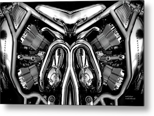 Motorcycles Metal Print featuring the photograph V-rod by Mark Alesse