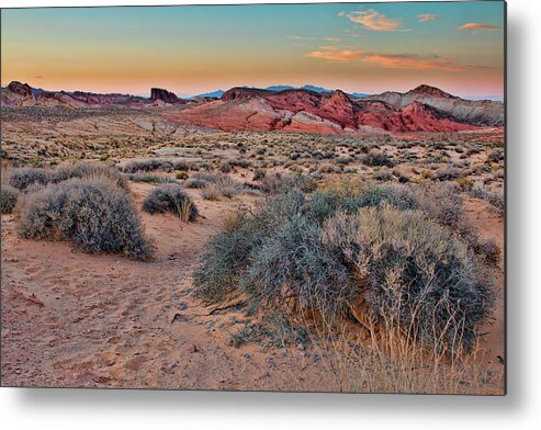 Rockscape Metal Print featuring the photograph Valley of Fire Sunset by Kristia Adams
