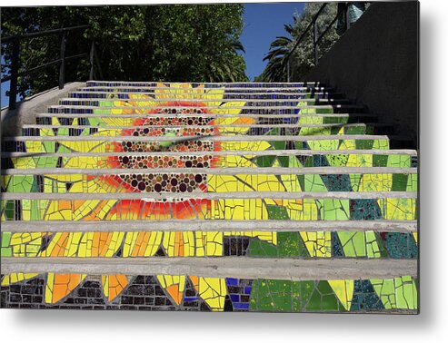  Graffiti Metal Print featuring the photograph Sunflower Stairway by Aidan Moran