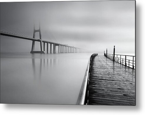Lisbon Metal Print featuring the photograph Vanishing by Jorge Maia
