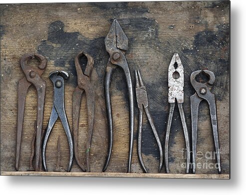 Apparatus Metal Print featuring the photograph Various forceps by Michal Boubin