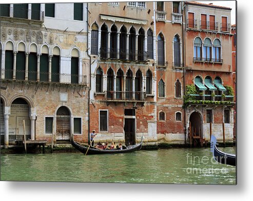 Gondola Metal Print featuring the photograph Venice canals Italy by Louise Heusinkveld
