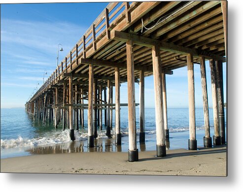 Ventura California Metal Print featuring the photograph Ventura Beach Pier-1 by William Kimble