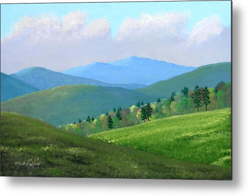Spring Metal Print featuring the painting Vermont Pastures by Frank Wilson