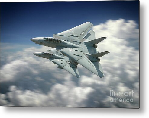 F-14 Tomcat Metal Print featuring the digital art VF-101 Grim reapers by Airpower Art