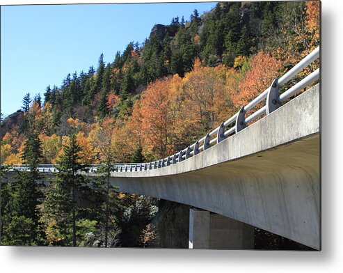 Viaduct Metal Print featuring the photograph Viaduct Around Grandfather Mountain by Karen Ruhl