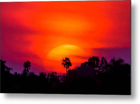 Newport Beach Metal Print featuring the photograph Vibrant Spring Sunset by Pamela Newcomb