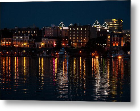 City Metal Print featuring the photograph Victoria Reflection 2910 by Ginger Stein