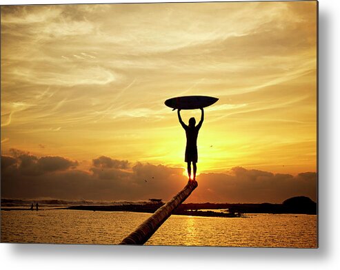 Surfing Metal Print featuring the photograph Victory by Nik West
