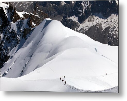 Mont Metal Print featuring the photograph View from Aiguille du Midi by Aivar Mikko