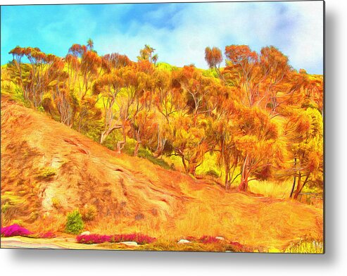 View From Blufftop Trail Metal Print featuring the painting View From Blufftop Trail by Viktor Savchenko