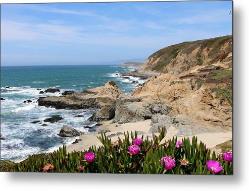 Bodega Head Metal Print featuring the photograph View from Bodega Head in Bodega Bay CA - 2 by Christy Pooschke