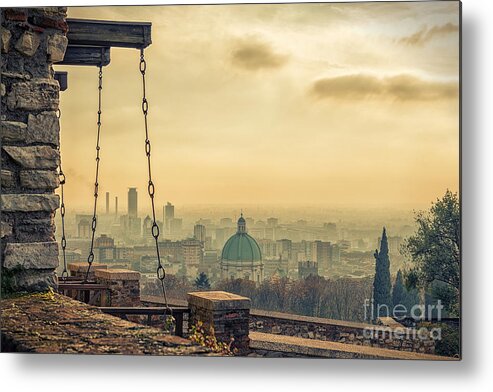 Town Metal Print featuring the photograph View from the castle by Giordano Aita