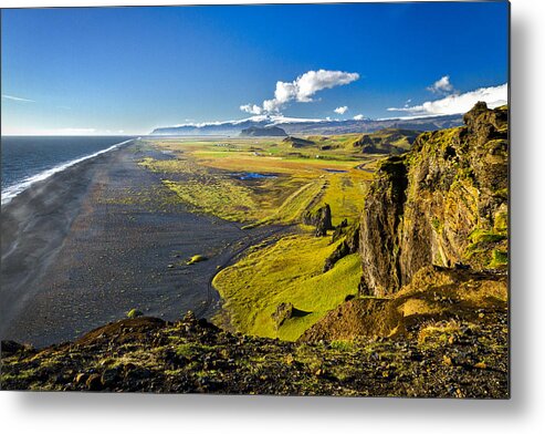 Dyrholaey Metal Print featuring the photograph View From the Cliffs - Iceland by Stuart Litoff