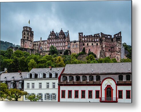 Heidelberg Metal Print featuring the photograph View of Heidelberg Castle by Pamela Newcomb