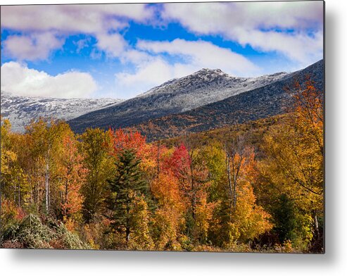 Jefferson Notch Road Metal Print featuring the photograph View of the presidential mountains by Jeff Folger