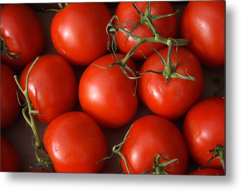 Tomatoes Metal Print featuring the photograph Vine Ripe Tomatoes Fine art Food Photography by James BO Insogna