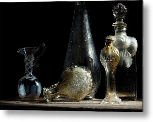Bottle Metal Print featuring the photograph Vintage Bottles by Mike Eingle