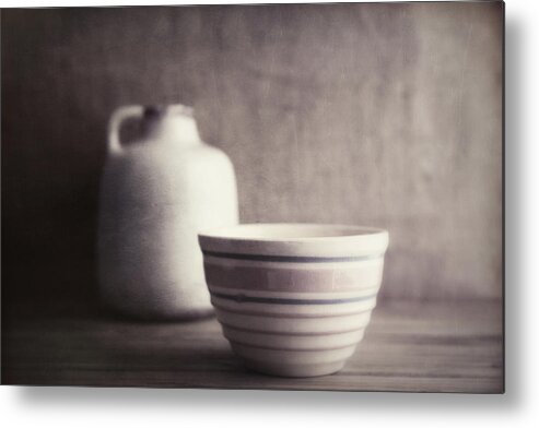 Bowl Metal Print featuring the photograph Vintage Bowl with Jug by Tom Mc Nemar