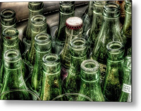 Bottles Metal Print featuring the photograph Vintage Coke Bottles by Mike Eingle