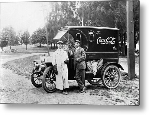 Coke Ads Life Metal Print featuring the photograph Vintage Coke Delivery Truck by Jon Neidert