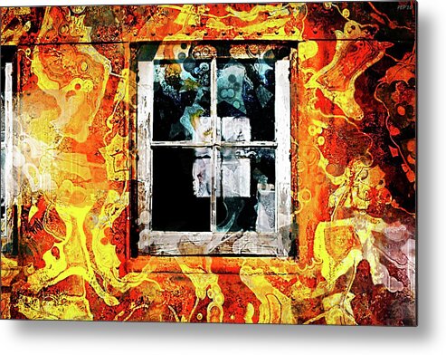 Grunge Metal Print featuring the photograph Vintage Grunge Window by Phil Perkins