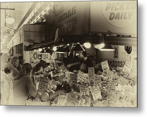 Pike Place Market Metal Print featuring the photograph Vintage Market by David Patterson