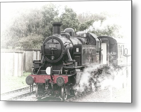 Vintage Steam Locomotive Metal Print featuring the photograph Vintage Steam Locomotive by Phyllis Taylor