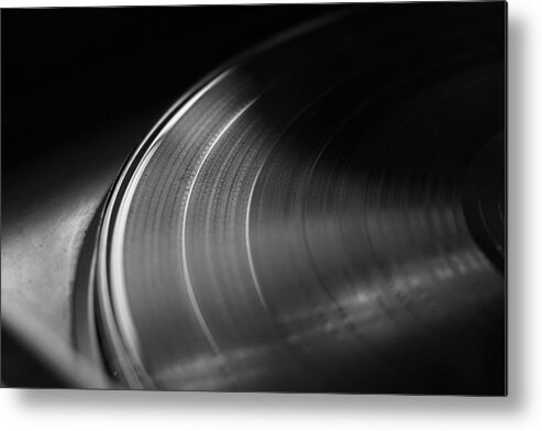 Vinyl Record Metal Print featuring the photograph Vinyl Record and Turntable by Angelo DeVal