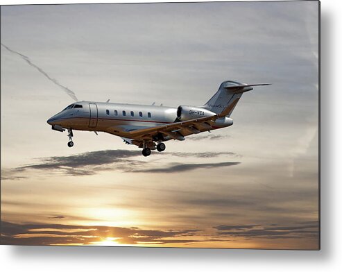 Vista Jet Metal Print featuring the photograph Vista Jet Bombardier Challenger 300 by Smart Aviation