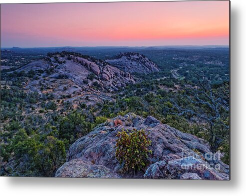 Central Metal Print featuring the photograph Waiting for Sunrise at Turkey Peak - Enchanted Rock Fredericksburg Texas Hill Country by Silvio Ligutti