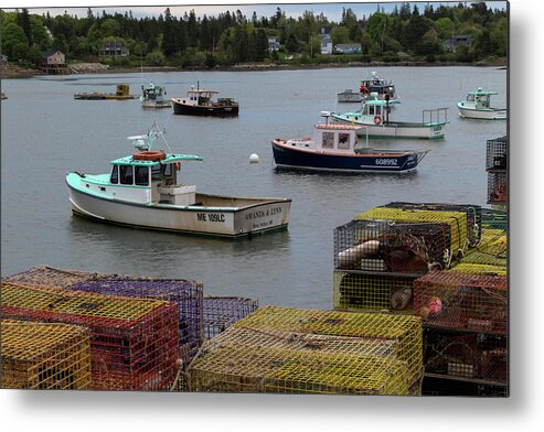 Lobster Traps Metal Print featuring the photograph Waiting for Sunrise by Holly Ross