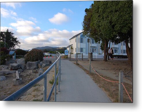 Pillar Point Harbor Metal Print featuring the photograph Walkway from Pillar Point Harbor by Carolyn Donnell