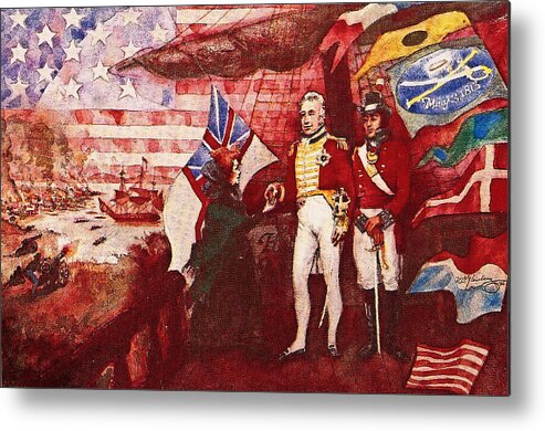 War Of 1812 Metal Print featuring the mixed media War of 1812 by Craig A Christiansen