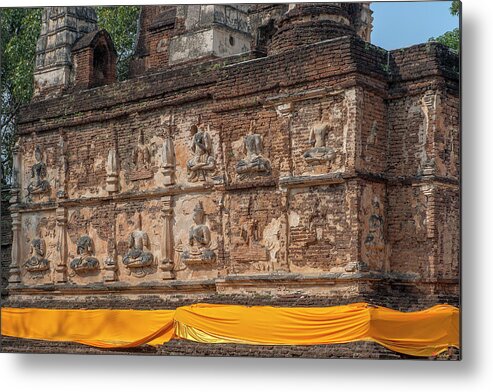 Scenic Metal Print featuring the photograph Wat Jed Yod Frieze of Angels or Deities on Maha Vihara Jedyod DTHCM0903 by Gerry Gantt
