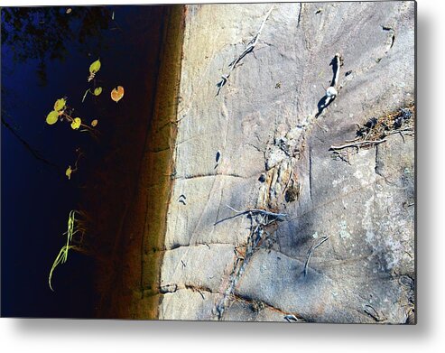 Nature Metal Print featuring the photograph Water And Rock by Lyle Crump