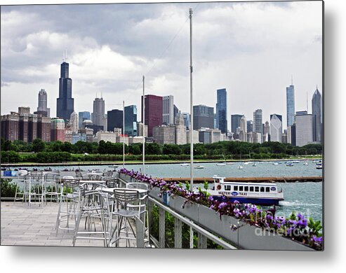 Water Taxi Metal Print featuring the photograph Water Taxi In Chicago 2 by Lydia Holly