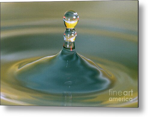 Water Metal Print featuring the photograph Waterdrop by Heiko Koehrer-Wagner